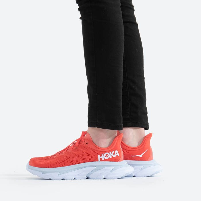 Hoka One One W Clifton Edge - Women's Running Shoes - Red - UK 578GPATCM